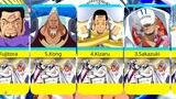 Peringkat 13 Perwira Angkatan Laut Terkuat di One Piece