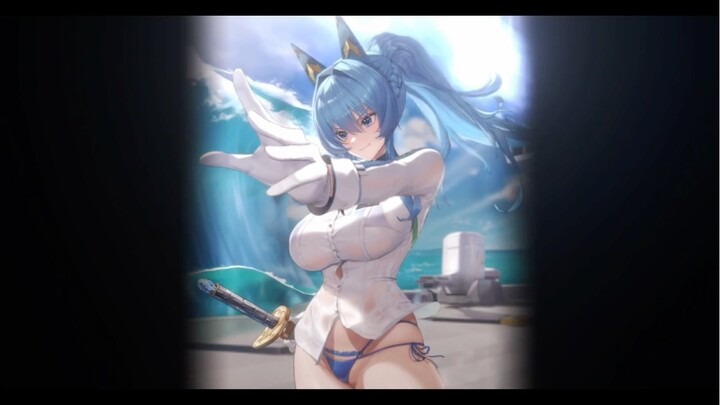 Nikke : Dorothy&Helm aquamarine&Helm Burst cutscene