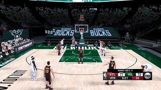 NBA 2K21 Modded Playoffs Showcase | Bucks vs Hawks | GAME 5 Highlights 4th Qtr