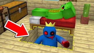 The Blue Thief was hidding in the Mikey's house in Minecraft - Challenge Security House JJ and Mikey