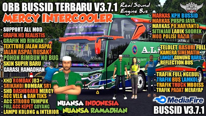 OBB BUSSID TERBARU V3.7.1 SOUND MERCY INTERCOOLER‼️FULL MARKAS‼️GRAFIK HD NUANSA INDONESIA