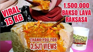 ASMR BAKSO LAVA RAKSASA 15 KG BERANAK PENTOL MERCON PEDAS | ULUL ASMR MUKBANG INDONESIA