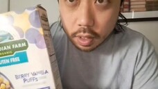 ASMR EATING SOUNDS - BERRY VANILLA PUFFS CEREALS