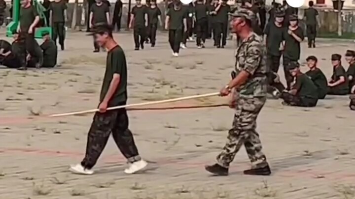 He beat up the instructor.