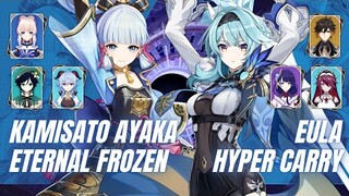 [ Genshin Impact ] Spiral Abyss 3.1 with Ayaka Eternal Frozen and Eula Hyper Carry