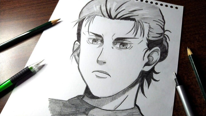 CARA MENGGAMBAR EREN YEAGER | Muka seram bang Eren siap untuk Rumbling