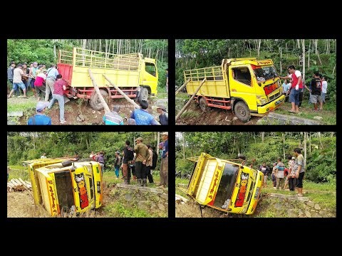 Truk T3rguling Di Sawah Untung Di Bantu Warga