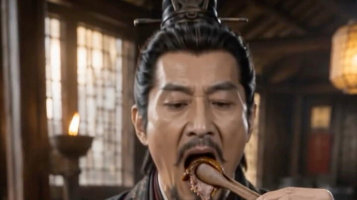 The Five Tiger Generals had just finished winning the game when Cao Cao showed up and gobbled down a