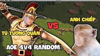 FUNKYM AOE | TÚ TƯỚNG QUÂN VÁC CUNG R "ĐẤM" NHÀ ANH CHIP (FULL GAME 4V4 RANDOM)