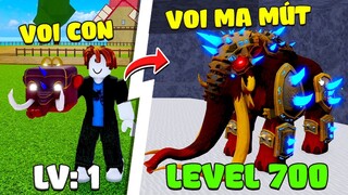 Blox Fruit Ăn Trái Mammoth Level 1 Hóa Voi Ma Mút Đè Bẹp Tất Cả Boss Trong Update 20
