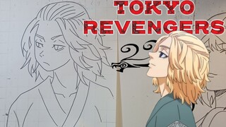 menggambar anime Tokyo revengers mikey