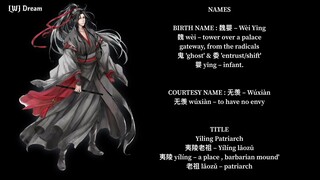 Wei WuXian  Personal Informations | The Untamed Mo dao zhu shi