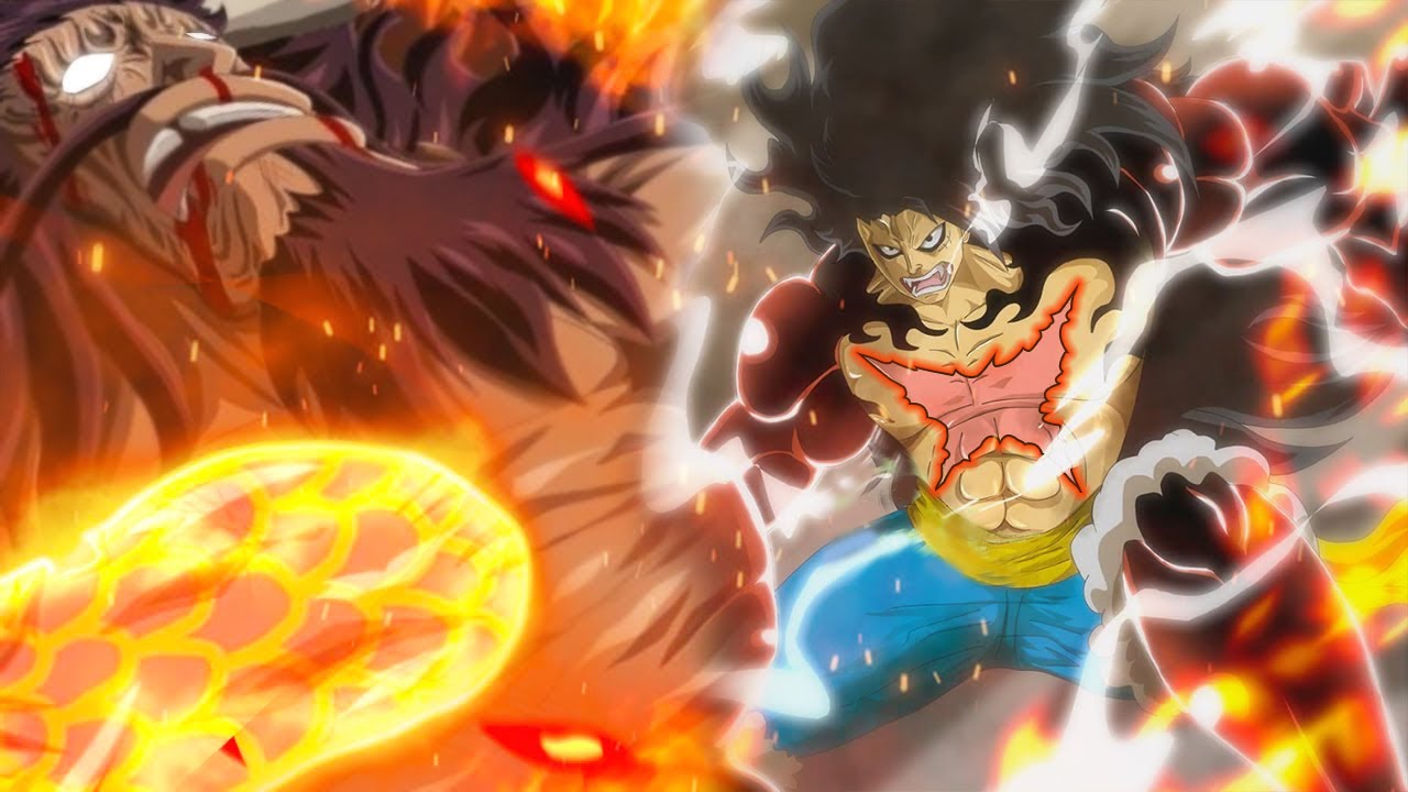 Cận cảnh ảnh luffy vs kaido cuộc chiến đỉnh cao