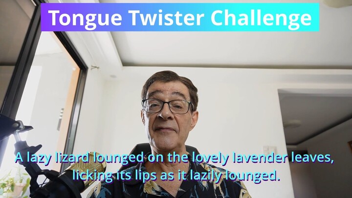 How fast can you say this tongue twister: A lazy lizard lounged ...