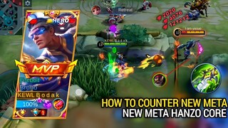 HOW TO COUNTER NEW META HANZO CORE (hanzo 2 hits) | BRUNO BEST BUILD AND EMBLEM MLBB