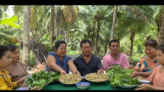 Phát Thèm với Món Hủ Tiếu Xào Gói Các Loại Rau Vườn Chấm Nước Mắm Chua Ngọt | TKQ & Family T1103