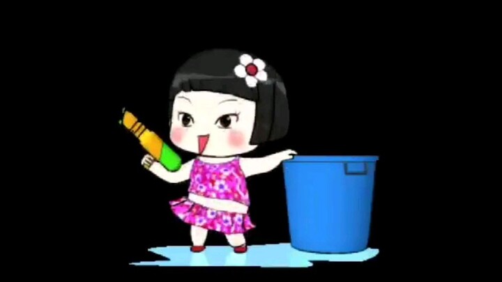 คนกำลังเล่นสงกรานต์อยู่