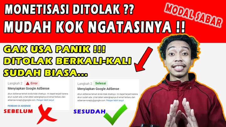 PERSIAPAN SUPAYA DITERIMA MONETISASI YOUTUBE ! - Monetisasi ditolak 2020