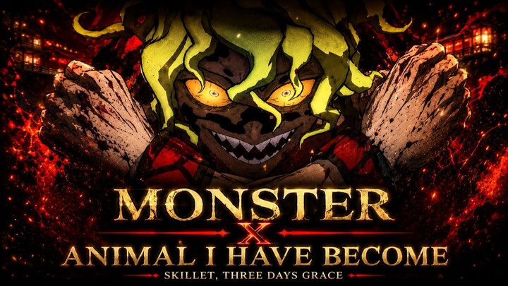 Kimetsu no Yaiba - Gyutarou Edit | Monster X Animal I Have Become - Skillet, Three Days Grace