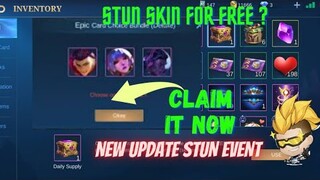 Free STUN Skins! | New Update Mobile Legends | Chou STUN For Free | Brody STUN For Free | Hurry UP!!