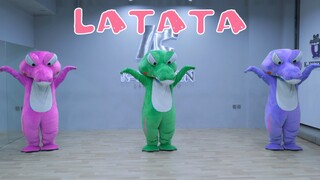 ใส่ชุุดมาสคอตจระเข้เต้นคัฟเวอร์เพลง LATATA - (G)I-DLE