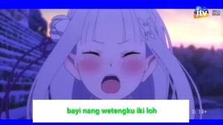 Fandub Bahasa Jawa , Re:Zero || Scene Emilia Meteng kambek subaru😂.emilia : Putri, Subaru : Yadikun