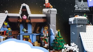 LEGO 10293 new winter product, Santa Claus visits, plus the lights are so warm~~