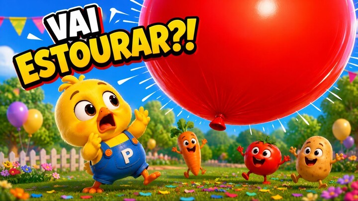 WILL IT POP?! 🎈😱 | Pilicute's Giant Balloon 🐥 | Kids Song