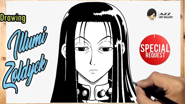 วาด Illumi Zoldyck จาก Hunter X Hunter