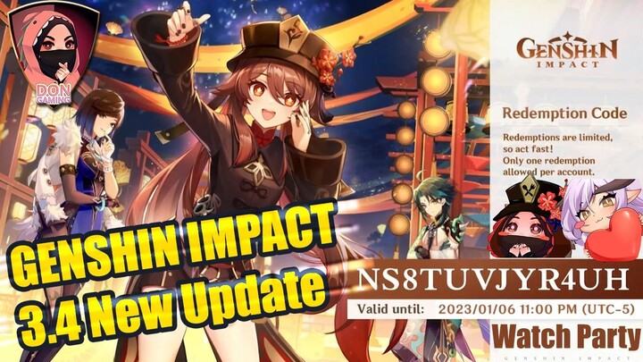 Genshin Impact 3.4 New Update  !! Watch Party with Biree [Part 1]