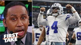 FIRST TAKE | Stephen A. GOES CRAZY Cowboys destroy Washington 56-14 behind Dak's huge performances