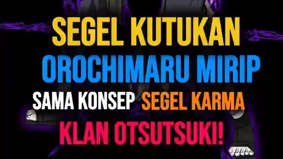 eksperimen segel kutukan milik Orochimaru itu sebenarnya mirip banget sama konsep segel klan lain