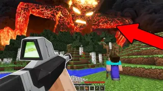 NOOB AND PRO SAVE THE WORLD FROM THE LAVA MONSTER - MINECRAFT