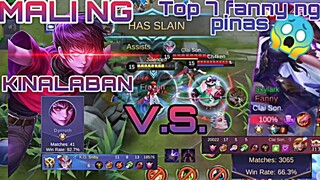 Dyrroth vs Top 7 philippines Fanny😱watch this EPIC BATTLE ❤️🔥laughtrip 😂