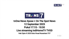 TRANS7 HD • tvOne News Xpose + On The Spot News • [ 120925 ] [ IndiHomeTV TVOD ]