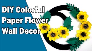 DIY Colorful Paper Flower Wall Decor Transforming Cardboard into Stunning Art