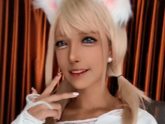 How about black skin and double ponytails?