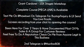 [40$]Grant Cardone - 10X Stages Workshop Course Download