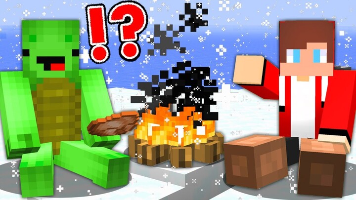 JJ and Mikey Survive 100 DAYS in The ARCTIC in Minecraft JJ Mikey challenge (Maizen Mizen Mazien)