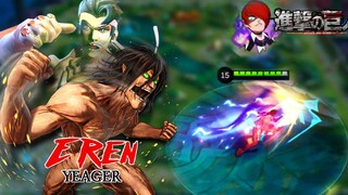 ATTACK ON TITAN EREN vs RENEIR SCENE | EREN as CHOU in MOBILE LEGENDS