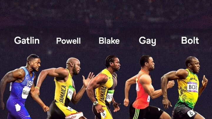 Only five people in the world have run the 100 meters in under 9.75 seconds, so these five are known