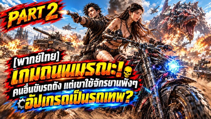 [ พากย์ไทย ] เกมถนนมรณะ! คนอื่นขับรถถัง แต่เขาใช้จักรยานพังๆ อัปเกรดเป็นรถเทพ?
