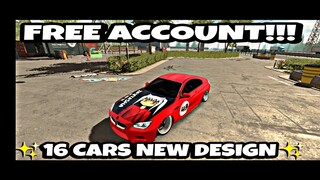 || CAR PARKING MULTIPLAYER 4.8.2 || FREE ACCOUNT GIVEAWAY#240 || 16 CARS NEW DESIGN