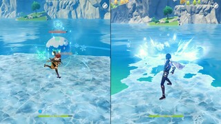 Can Heizou beat Kaeya in Ice Bridging??