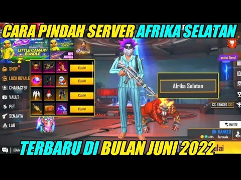CARA PINDAH/MASUK SERVER LUAR NEGERI FF AFRIKA SELATAN TERBARU 2022 100% WORK GANTI SERVER