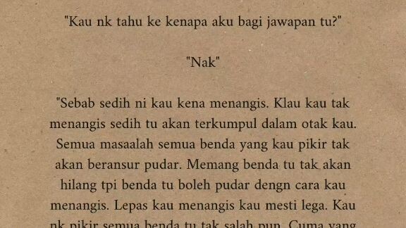 sedih mcm mne pon ingt Allah SWT itu ada