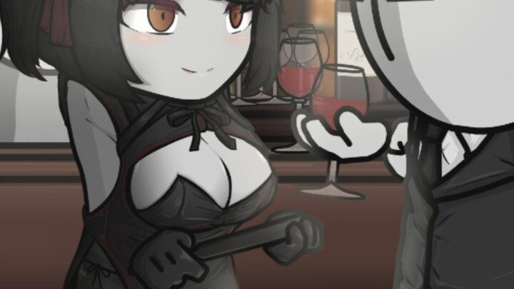 [Komik] Gadis Nevada bertemu 1337 di sebuah bar