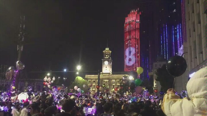 2020 New Year’s Eve on Jianghan Road! My first time ringing in the new year in Wuhan.