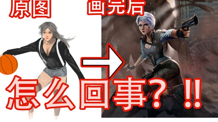 【绘画接龙】惊了！！蔡徐坤怎么就画成灵笼了？我也不知道中间经历了什么。