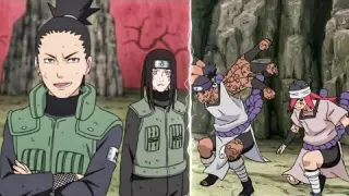 Shikamaru,neji,kiba e choji vs Quarteto do Som no Edo Tensei - Naruto salva eles - Naurto Shippuden